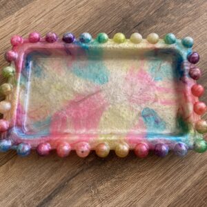 Petit plateau multicolore