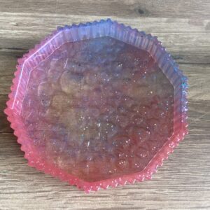Petit plateau bleu et rose