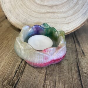 Photophore Fleur de Lotus multicolore
