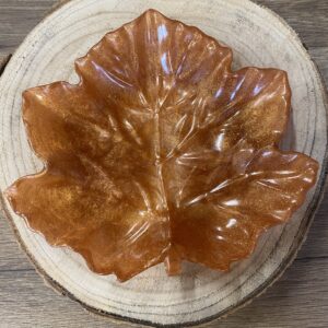 Vide-poche feuille d’érable marron