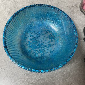 Bol saladier bleu scintillant