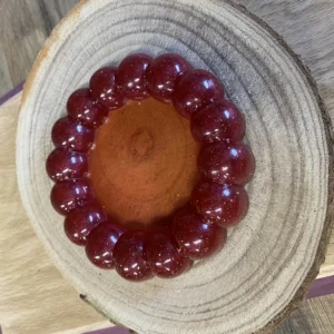 Petit plateau rond grosses boules rouge